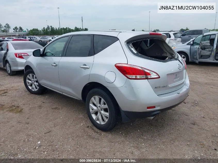 2012 Nissan Murano S VIN: JN8AZ1MU2CW104055 Lot: 39825830