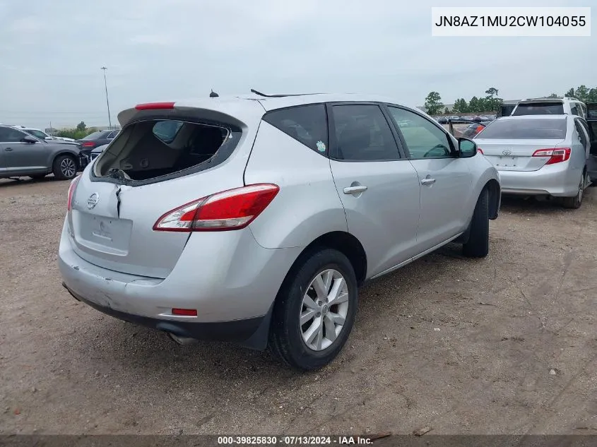 2012 Nissan Murano S VIN: JN8AZ1MU2CW104055 Lot: 39825830