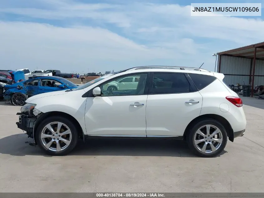 2012 Nissan Murano Le VIN: JN8AZ1MU5CW109606 Lot: 40138704