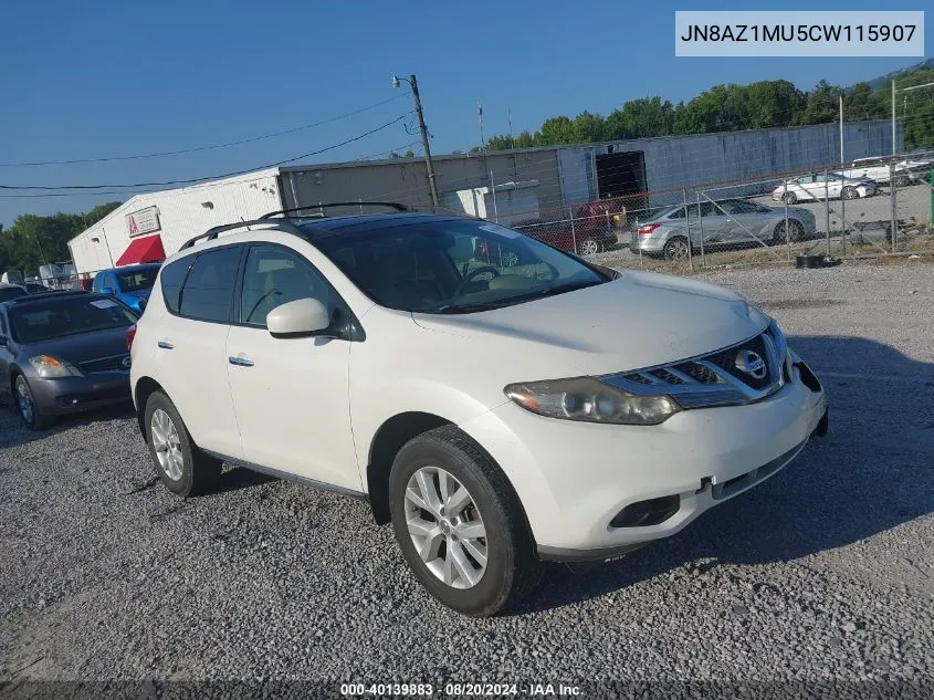 JN8AZ1MU5CW115907 2012 Nissan Murano Sl