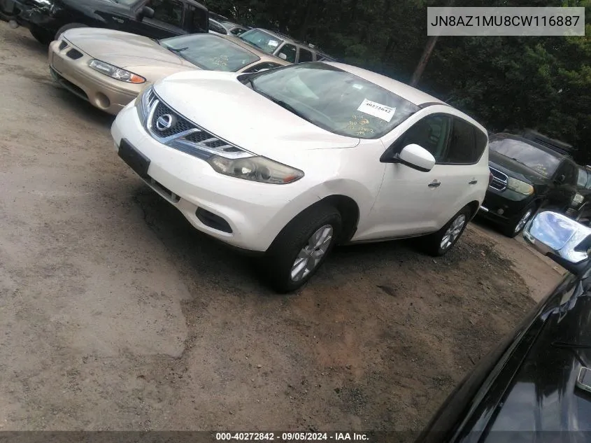 2012 Nissan Murano S VIN: JN8AZ1MU8CW116887 Lot: 40272842