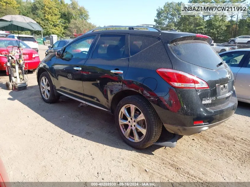 2012 Nissan Murano Le VIN: JN8AZ1MW7CW211992 Lot: 40289930