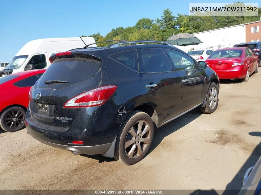 2012 Nissan Murano Le VIN: JN8AZ1MW7CW211992 Lot: 40289930