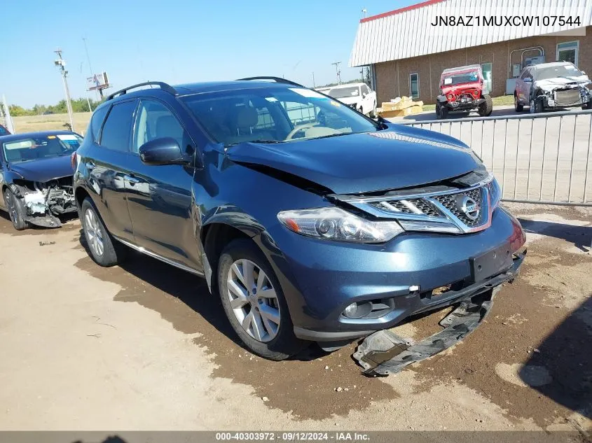 2012 Nissan Murano Sl VIN: JN8AZ1MUXCW107544 Lot: 40303972