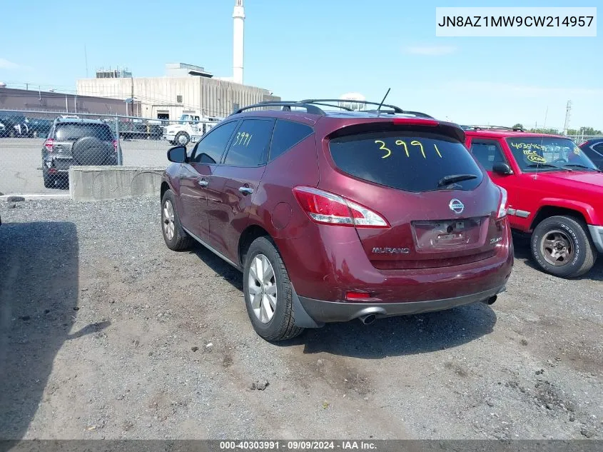 JN8AZ1MW9CW214957 2012 Nissan Murano Sl