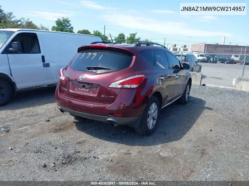 JN8AZ1MW9CW214957 2012 Nissan Murano Sl