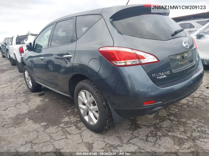 2012 Nissan Murano S VIN: JN8AZ1MW1CW209123 Lot: 40415148