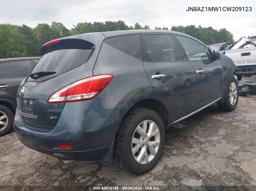 JN8AZ1MW1CW209123 2012 Nissan Murano S