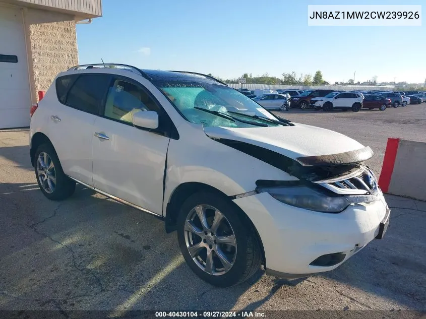 JN8AZ1MW2CW239926 2012 Nissan Murano Le