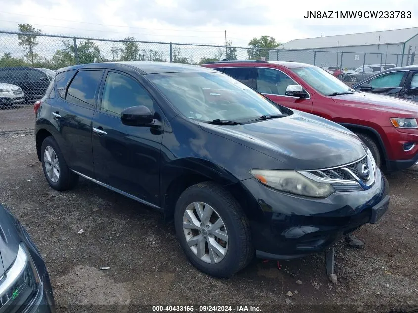 2012 Nissan Murano S VIN: JN8AZ1MW9CW233783 Lot: 40433165