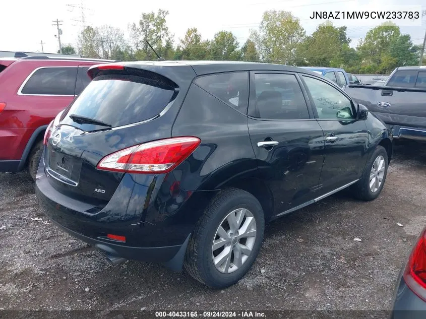 2012 Nissan Murano S VIN: JN8AZ1MW9CW233783 Lot: 40433165