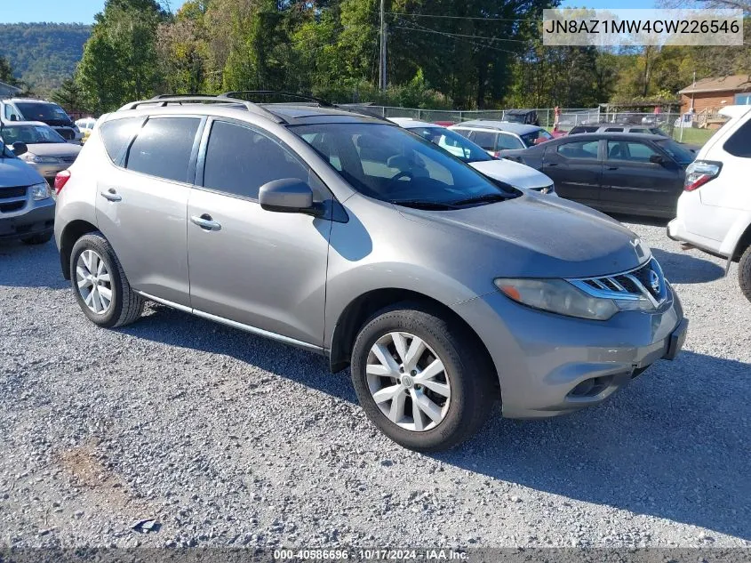 2012 Nissan Murano Sl VIN: JN8AZ1MW4CW226546 Lot: 40586696