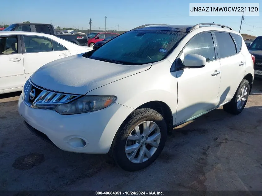 JN8AZ1MW0CW221120 2012 Nissan Murano Sl