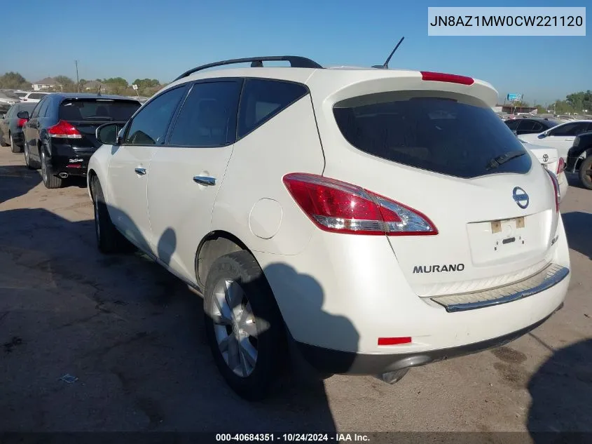 JN8AZ1MW0CW221120 2012 Nissan Murano Sl