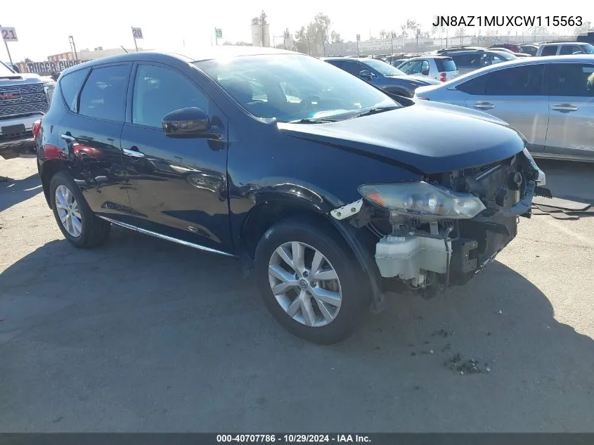 JN8AZ1MUXCW115563 2012 Nissan Murano S