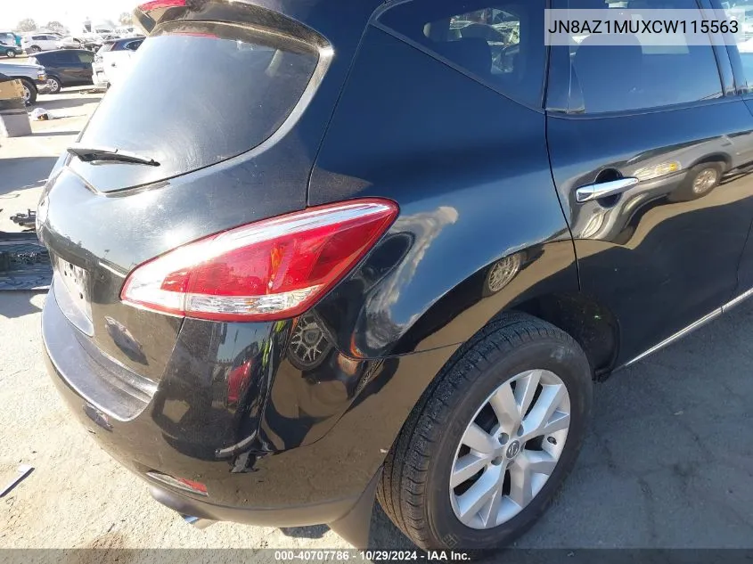 JN8AZ1MUXCW115563 2012 Nissan Murano S