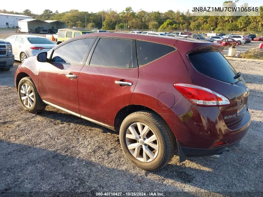 JN8AZ1MU7CW106545 2012 Nissan Murano S