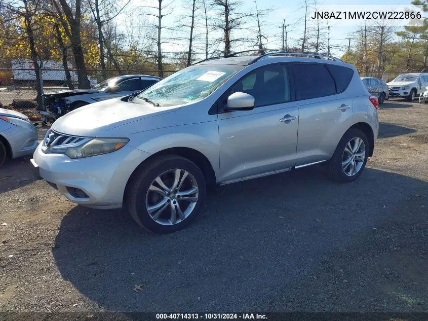 2012 Nissan Murano Le VIN: JN8AZ1MW2CW222866 Lot: 40714313