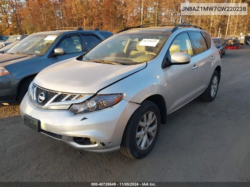 JN8AZ1MW7CW220238 2012 Nissan Murano Sv