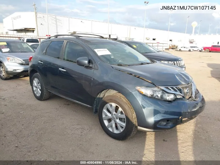 2012 Nissan Murano Sv VIN: JN8AZ1MU7CW107145 Lot: 40804990