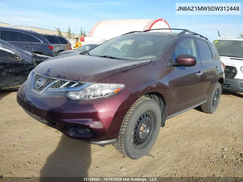 2013 Nissan Murano VIN: JN8AZ1MW5DW312448 Lot: 12125553