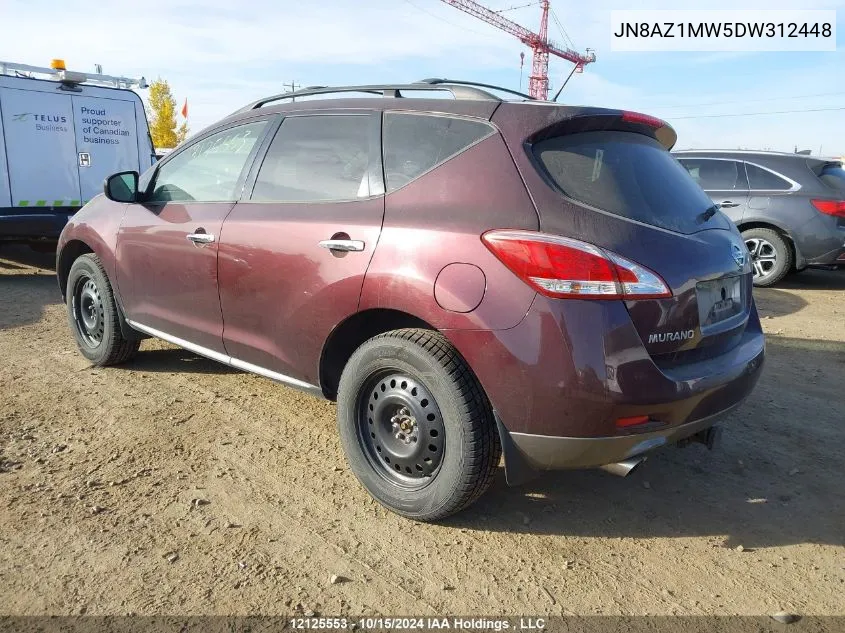 2013 Nissan Murano VIN: JN8AZ1MW5DW312448 Lot: 12125553