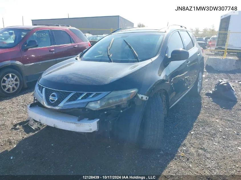 2013 Nissan Murano VIN: JN8AZ1MW3DW307748 Lot: 12128439