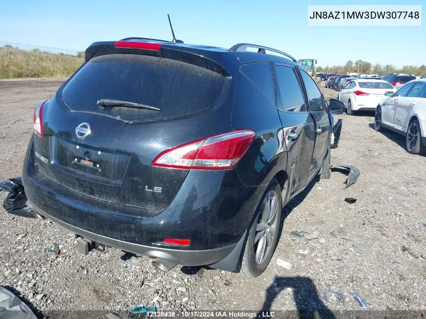 2013 Nissan Murano VIN: JN8AZ1MW3DW307748 Lot: 12128439