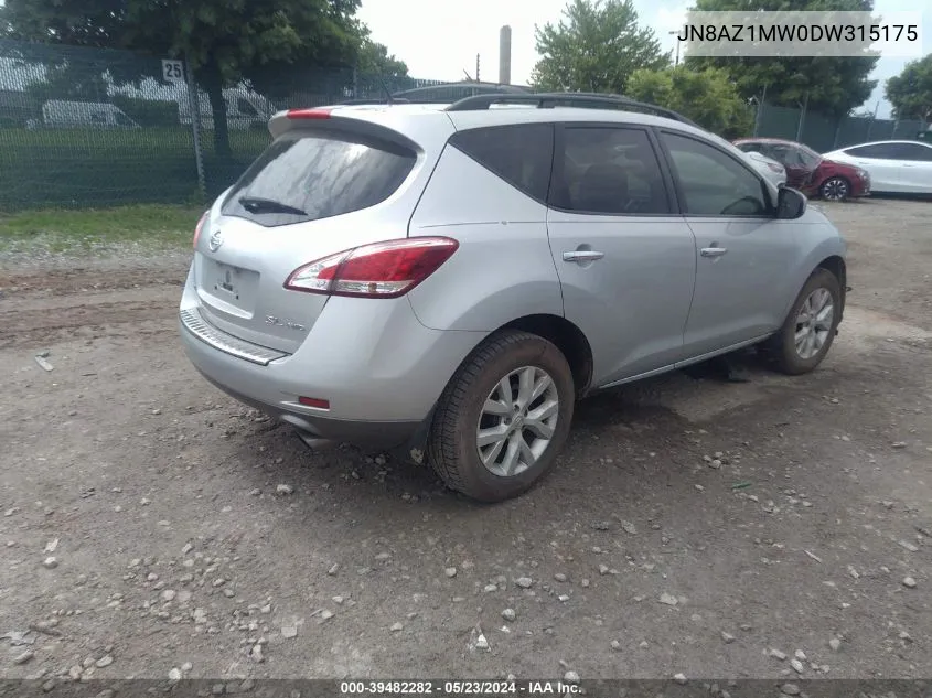 JN8AZ1MW0DW315175 2013 Nissan Murano Sl