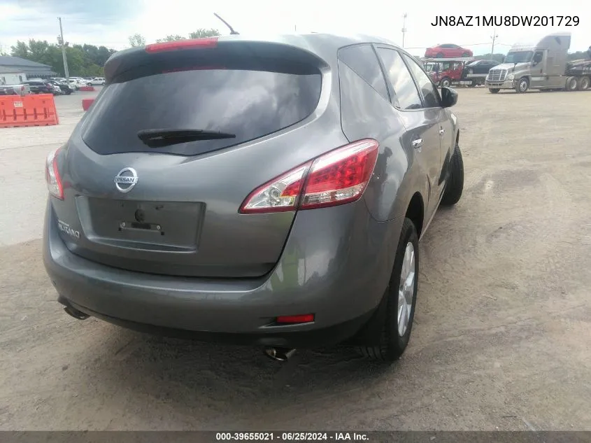 2013 Nissan Murano S VIN: JN8AZ1MU8DW201729 Lot: 39655021