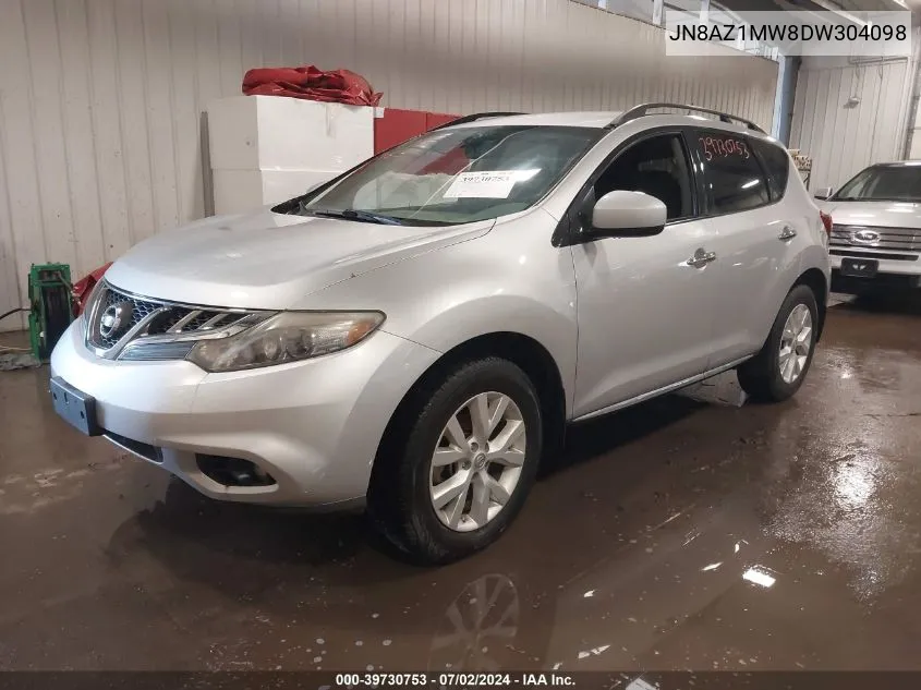 JN8AZ1MW8DW304098 2013 Nissan Murano Sv