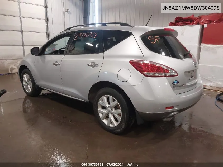 JN8AZ1MW8DW304098 2013 Nissan Murano Sv