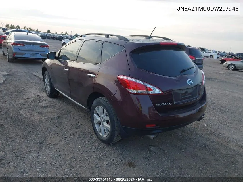 2013 Nissan Murano Sv VIN: JN8AZ1MU0DW207945 Lot: 39754118