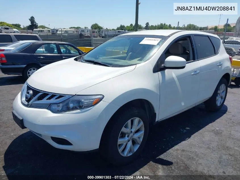 2013 Nissan Murano S VIN: JN8AZ1MU4DW208841 Lot: 39901303