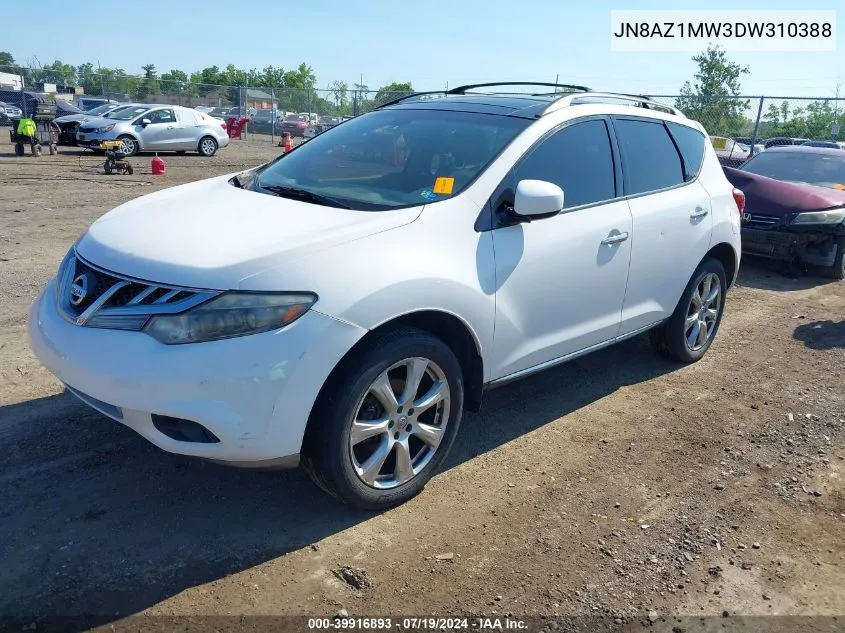 2013 Nissan Murano Le VIN: JN8AZ1MW3DW310388 Lot: 39916893