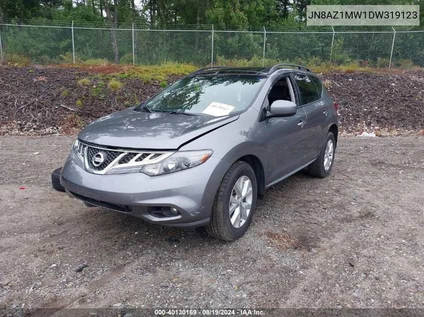 2013 Nissan Murano Sl VIN: JN8AZ1MW1DW319123 Lot: 40130169