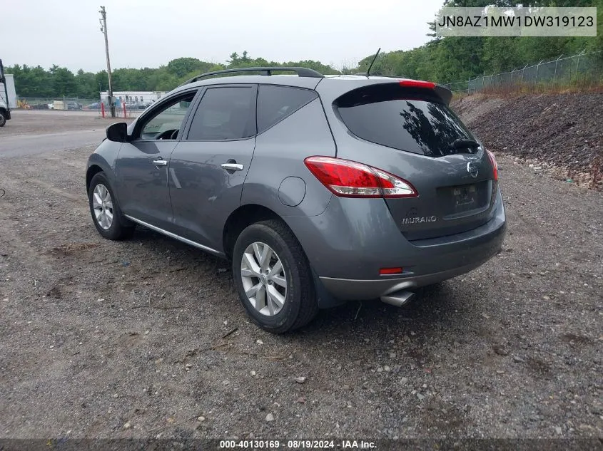 2013 Nissan Murano Sl VIN: JN8AZ1MW1DW319123 Lot: 40130169