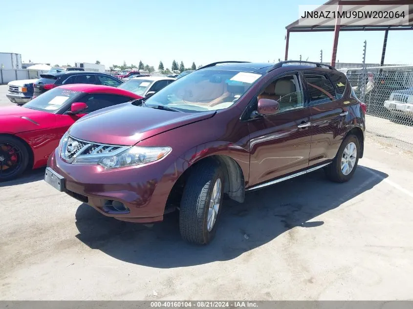 JN8AZ1MU9DW202064 2013 Nissan Murano S/Sl/Le