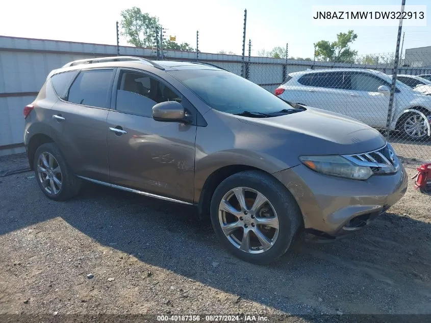 2013 Nissan Murano Le VIN: JN8AZ1MW1DW322913 Lot: 40187356