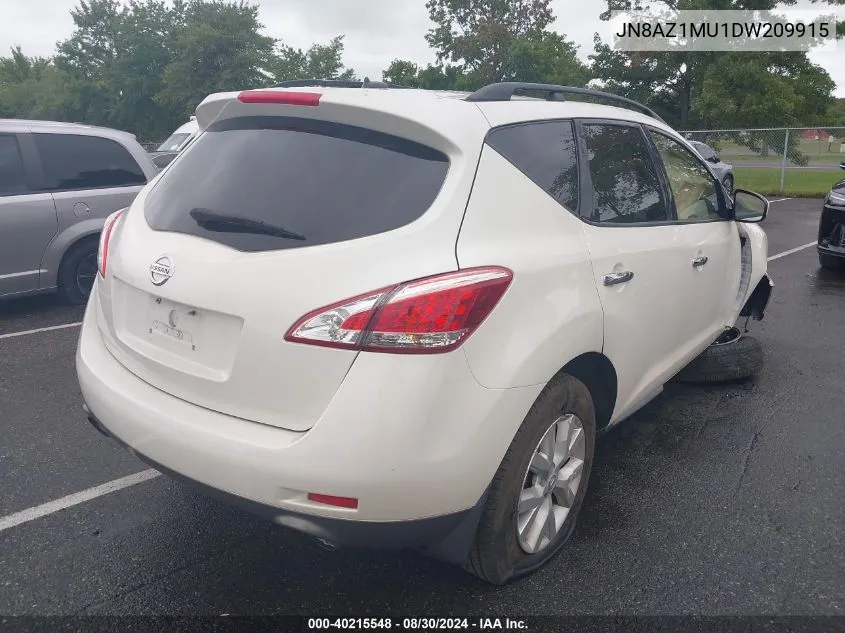 2013 Nissan Murano Sl VIN: JN8AZ1MU1DW209915 Lot: 40215548