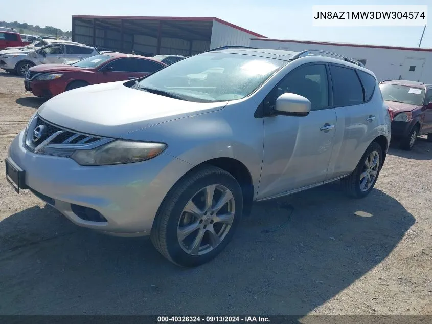 2013 Nissan Murano Le VIN: JN8AZ1MW3DW304574 Lot: 40326324