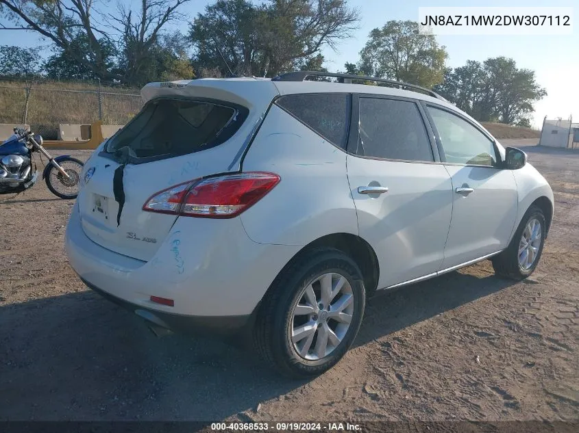 JN8AZ1MW2DW307112 2013 Nissan Murano Sl