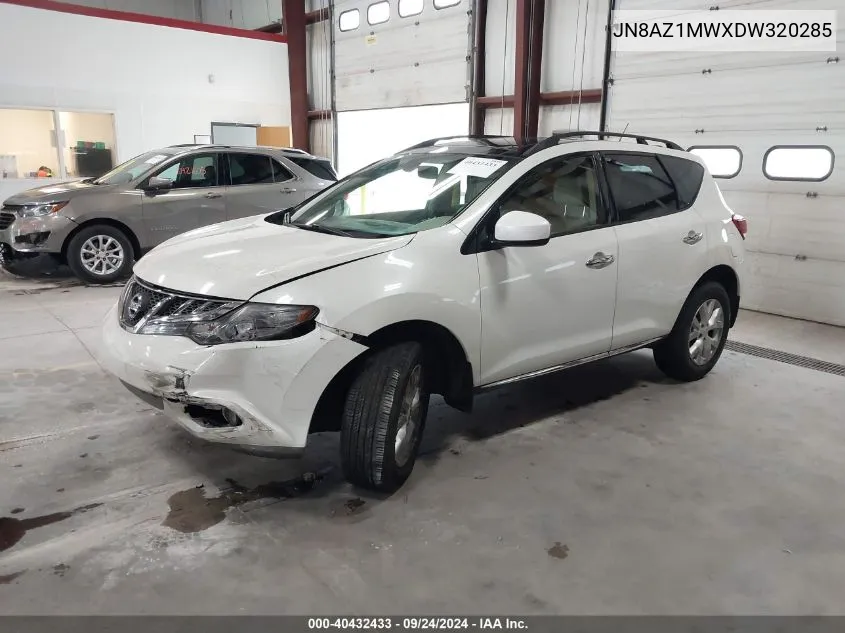 JN8AZ1MWXDW320285 2013 Nissan Murano Sl