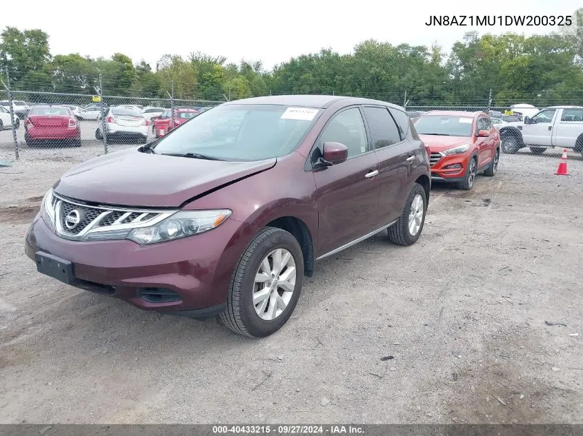 2013 Nissan Murano S VIN: JN8AZ1MU1DW200325 Lot: 40433215