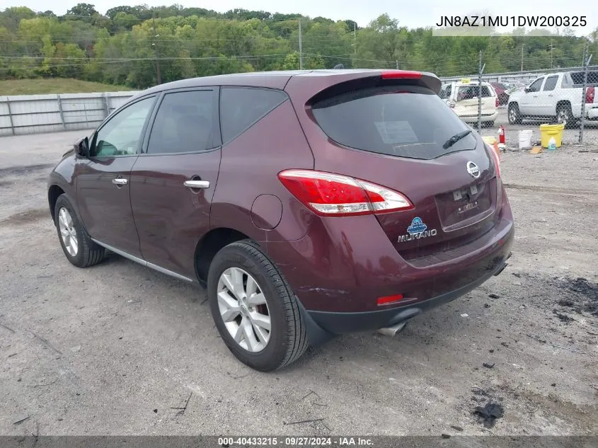 2013 Nissan Murano S VIN: JN8AZ1MU1DW200325 Lot: 40433215