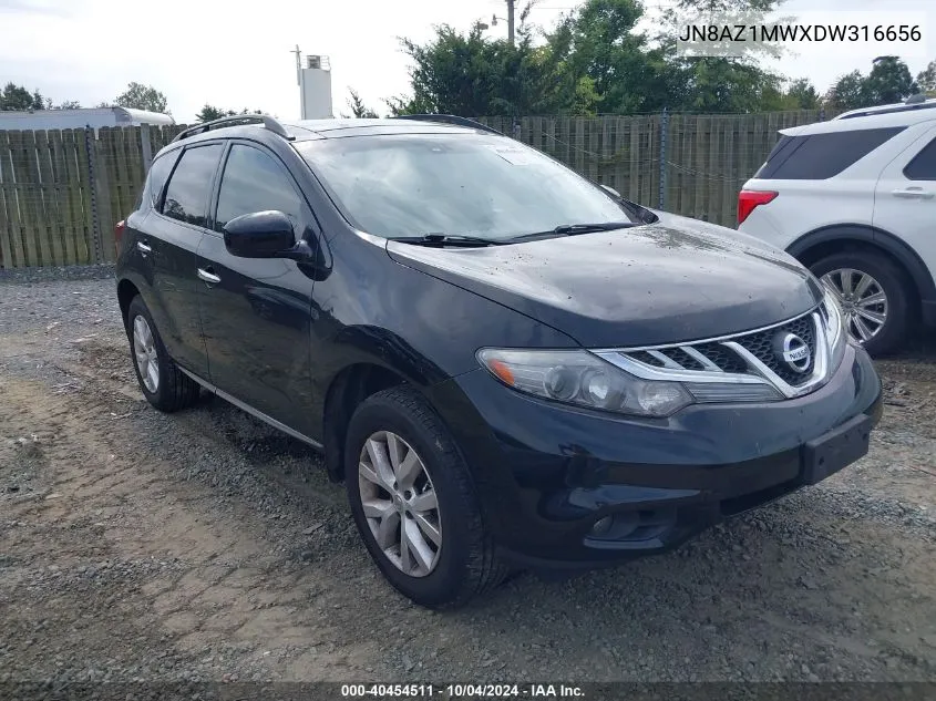 JN8AZ1MWXDW316656 2013 Nissan Murano Sl