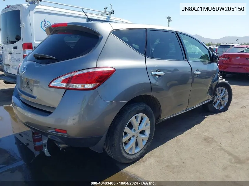 2013 Nissan Murano S VIN: JN8AZ1MU6DW205150 Lot: 40483405