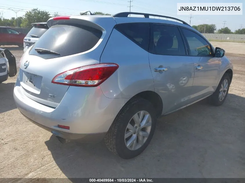 2013 Nissan Murano Sv VIN: JN8AZ1MU1DW213706 Lot: 40489584