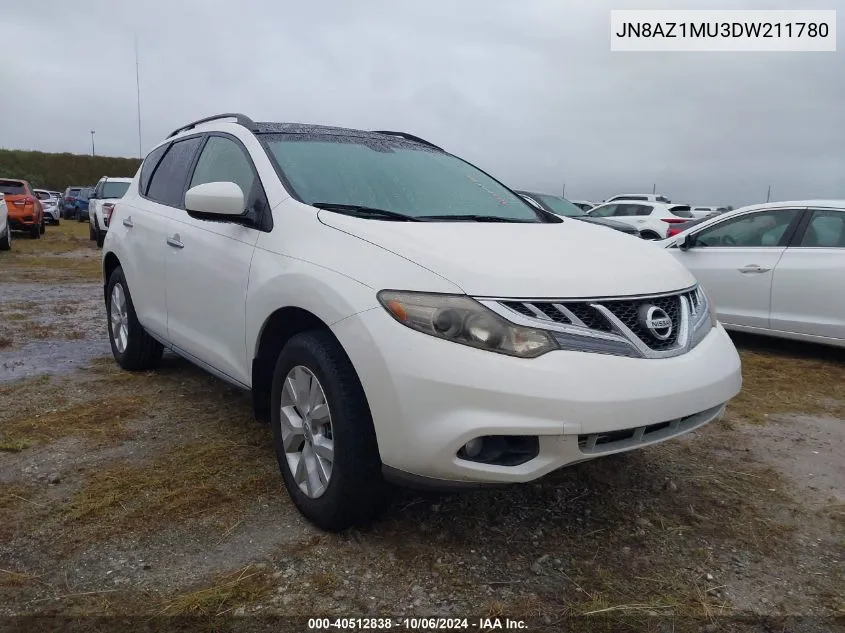 2013 Nissan Murano Sl VIN: JN8AZ1MU3DW211780 Lot: 40512838