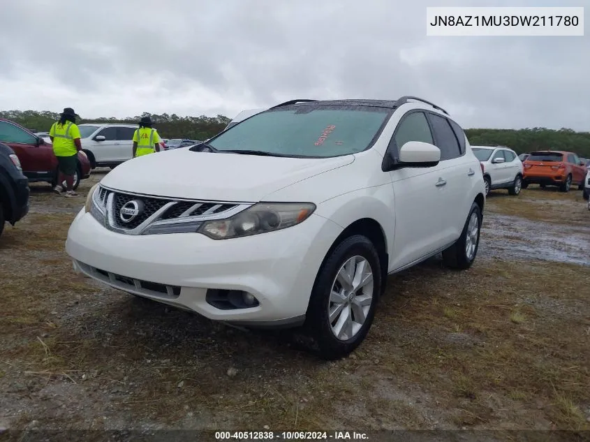 2013 Nissan Murano Sl VIN: JN8AZ1MU3DW211780 Lot: 40512838